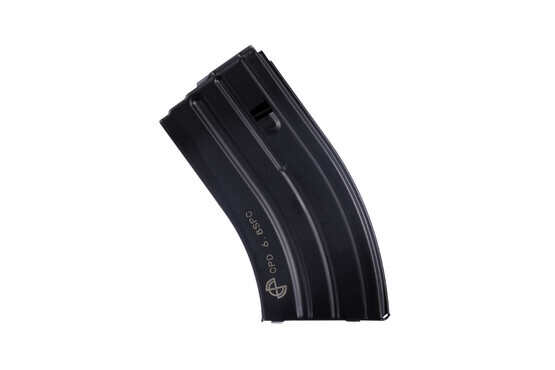 The C Products Steel 6.8 SPC 20 round magazine features a black anodized finish